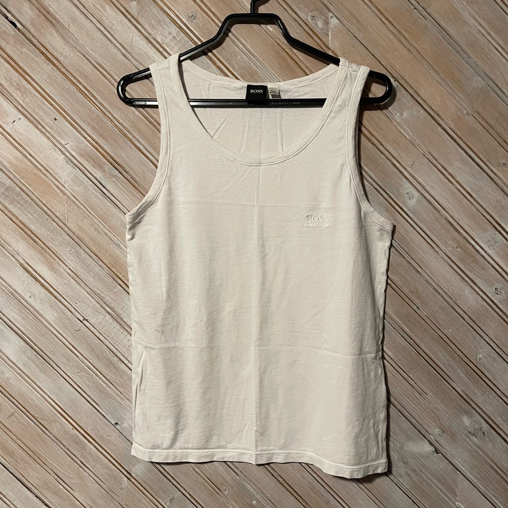Hugo Boss White Sleeveless Top
